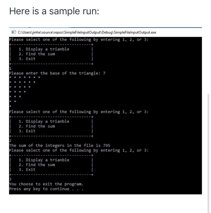 Solved Write a menu driven program in c++ language that | Chegg.com