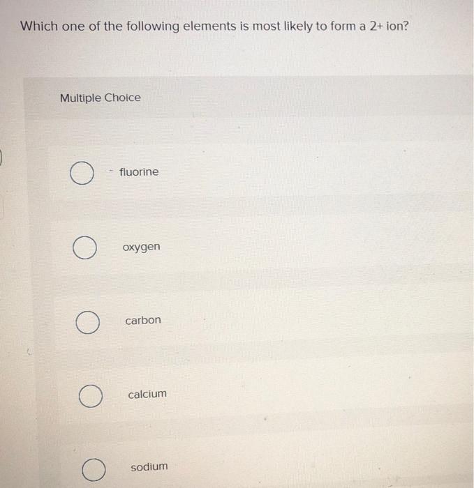 Solved Which one of the following elements is most likely to