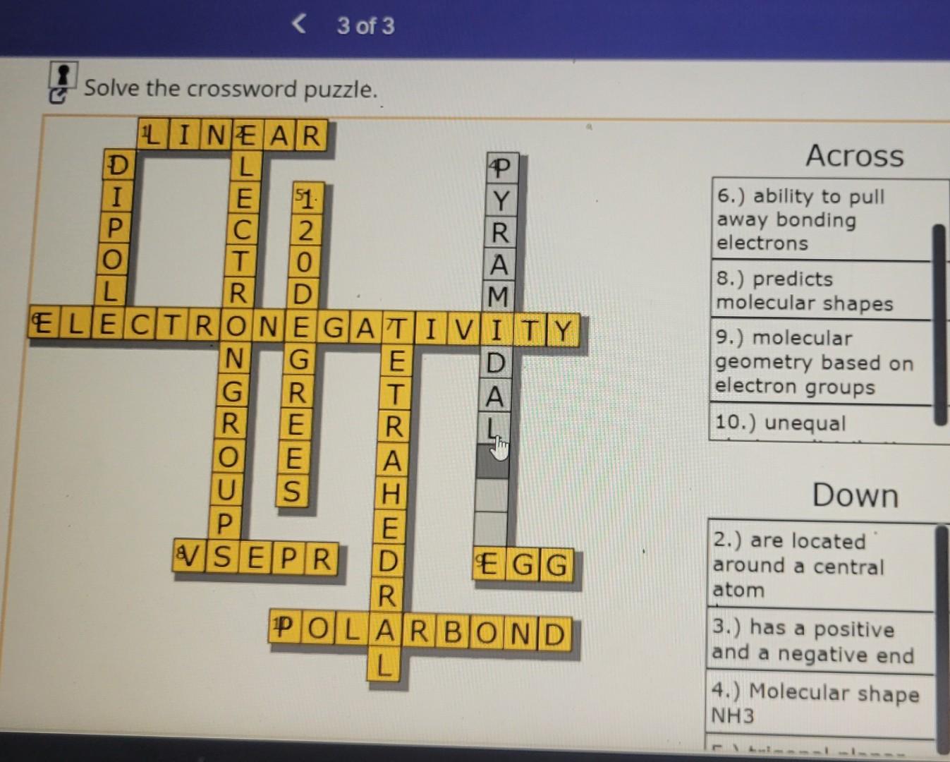 Solved Solve the crossword puzzle Chegg com