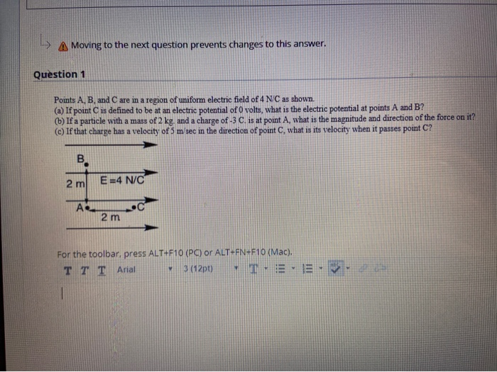 Solved A Moving to the next question prevents changes to | Chegg.com