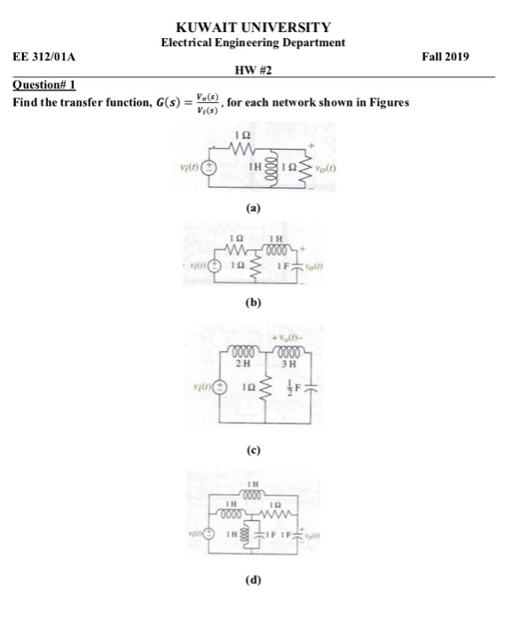 Solved KUWAIT UNIVERSITY Electrical Engineering Department
