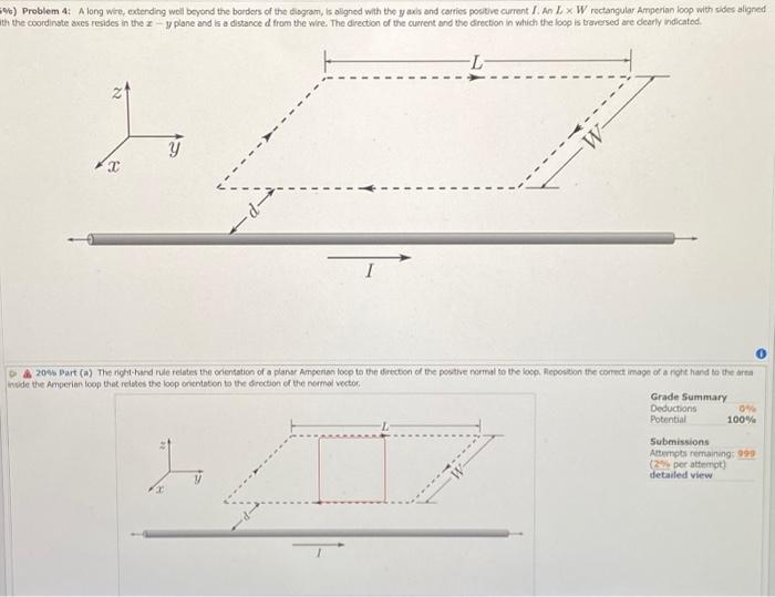 Solved e) Problem 4: A long wire, extending well boyond the | Chegg.com