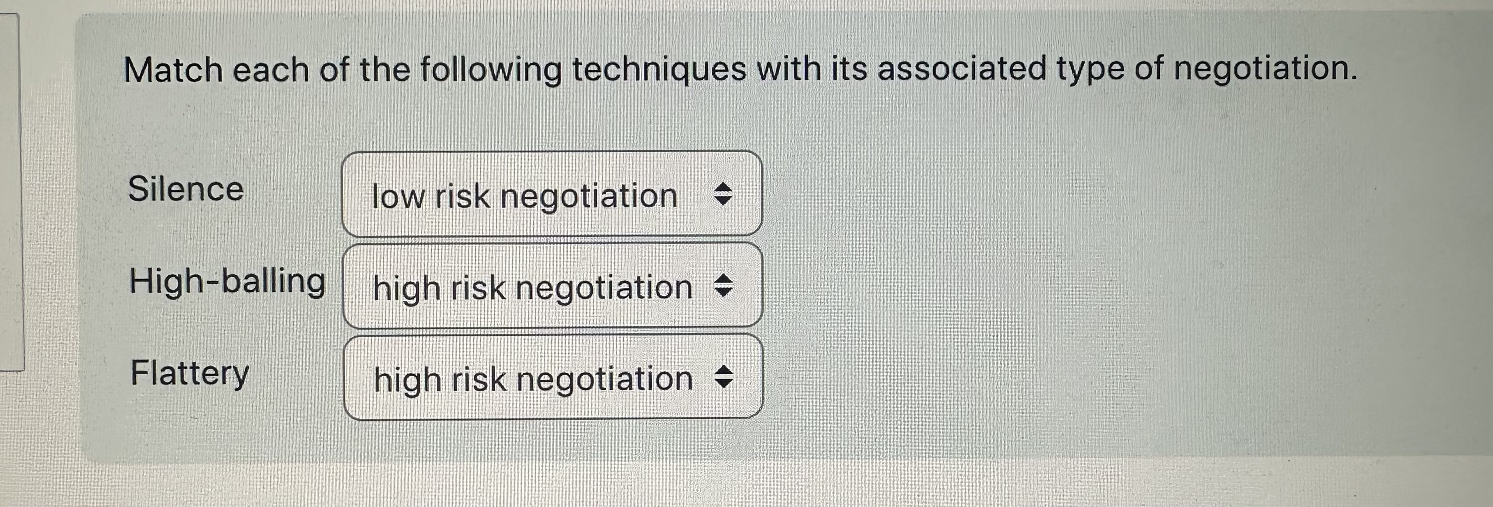 Solved Match each of the following techniques with its | Chegg.com
