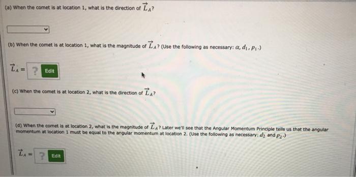 Solved Problem 11.17 A Comet Orbits The Sun (see Figure | Chegg.com