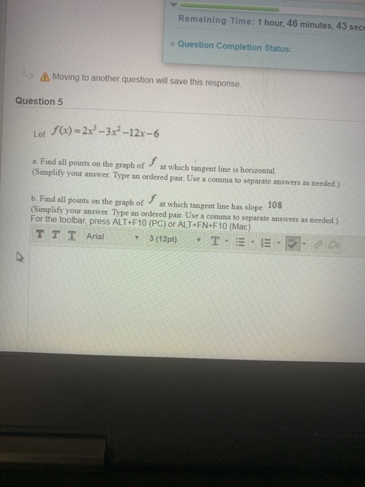 Solved Remaining Time: 1 hour, 46 minutes, 43 sece Question | Chegg.com