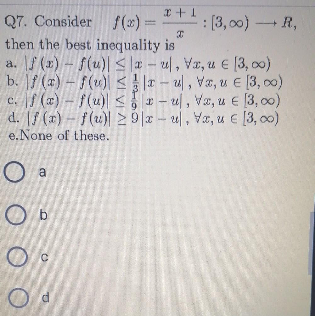 Solved 2 1 Q7 Consider F X 3 00 R Then The Best I Chegg Com