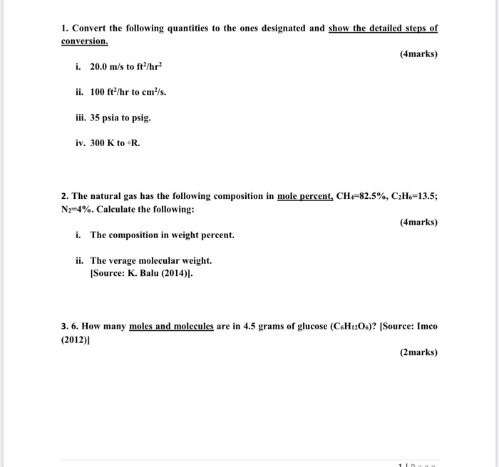 Solved 1 Convert The Following Quantities To The Ones Chegg solved-1-convert-the-following-quantities-to-the-ones-chegg