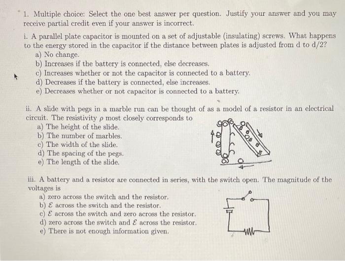 Solved 1. Multiple choice: Select the one best answer per | Chegg.com