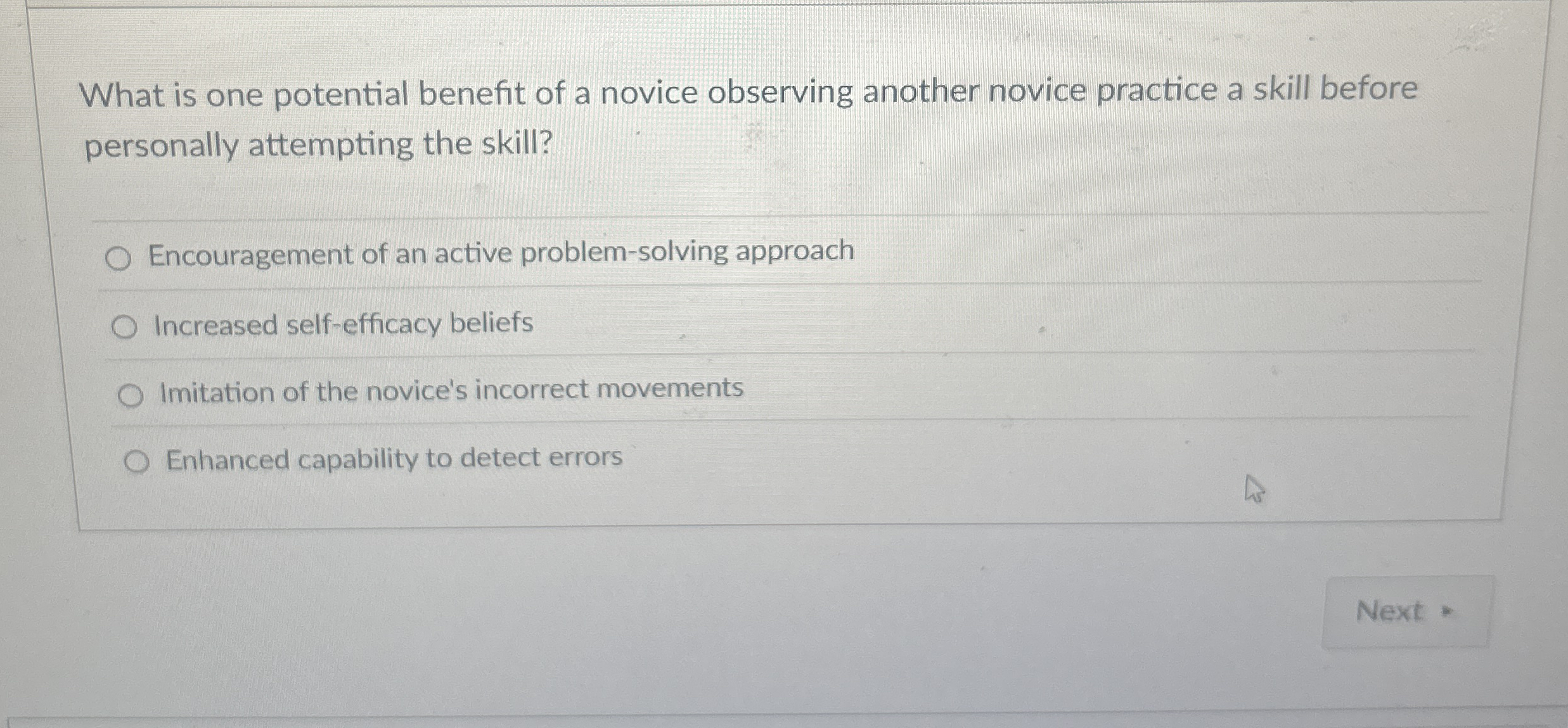 Solved What is one potential benefit of a novice observing