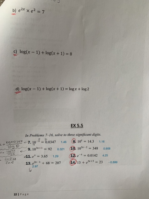 Solved B E2x X E2 7 C Log x 1 Log x 1 8 D Chegg solved-b-e2x-x-e2-7-c-log-x-1-log-x-1-8-d-chegg