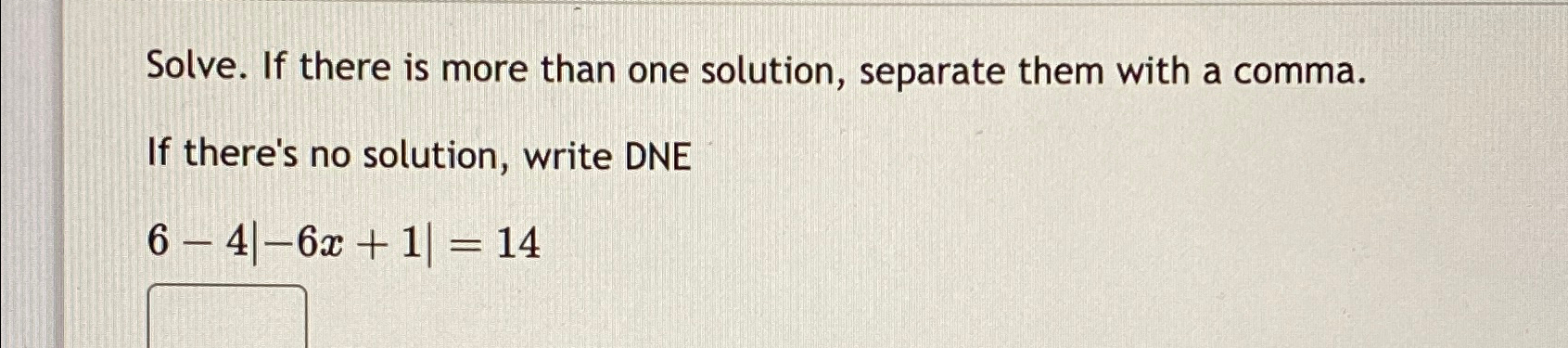 Solved Solve. If there is more than one solution, separate | Chegg.com