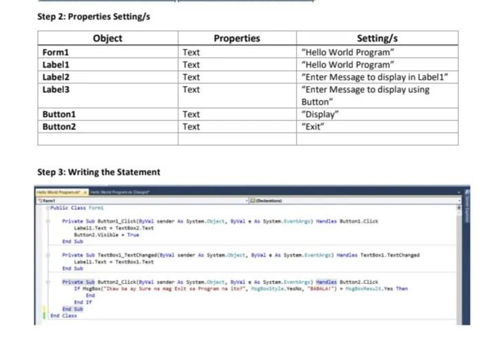 Solved Create a program that will change the property of an | Chegg.com