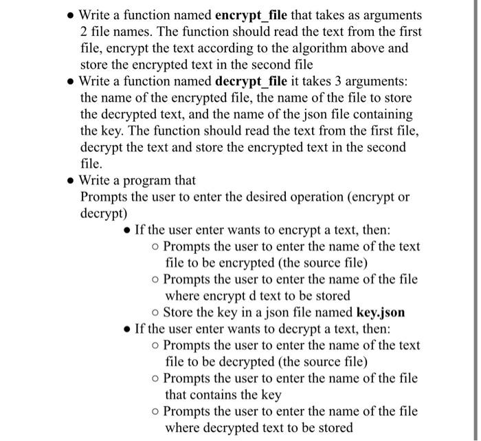 Solved Problem Description A simple algorithm to encrypt | Chegg.com