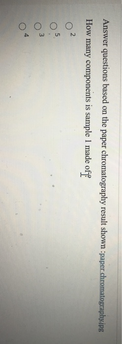 Solved Answer questions based on the paper chromatography | Chegg.com