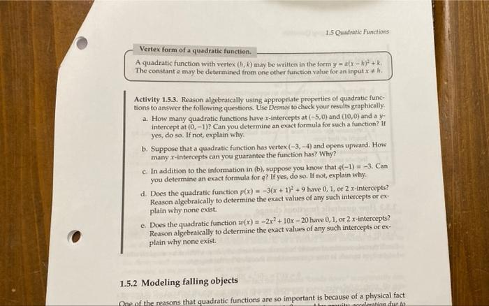 2.1 additional practice vertex form of a quadratic function answer key