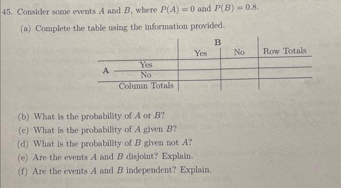 Solved 5. Consider some events A and B where P A 0 and Chegg