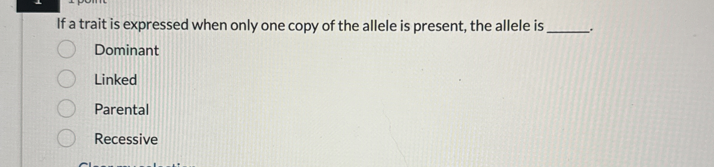 Solved If a trait is expressed when only one copy of the | Chegg.com