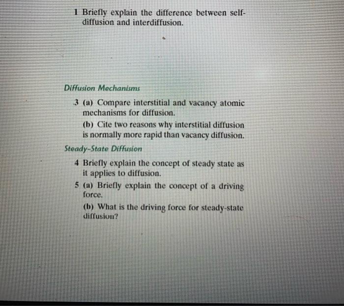 Solved 1 Briefly explain the difference between self- | Chegg.com