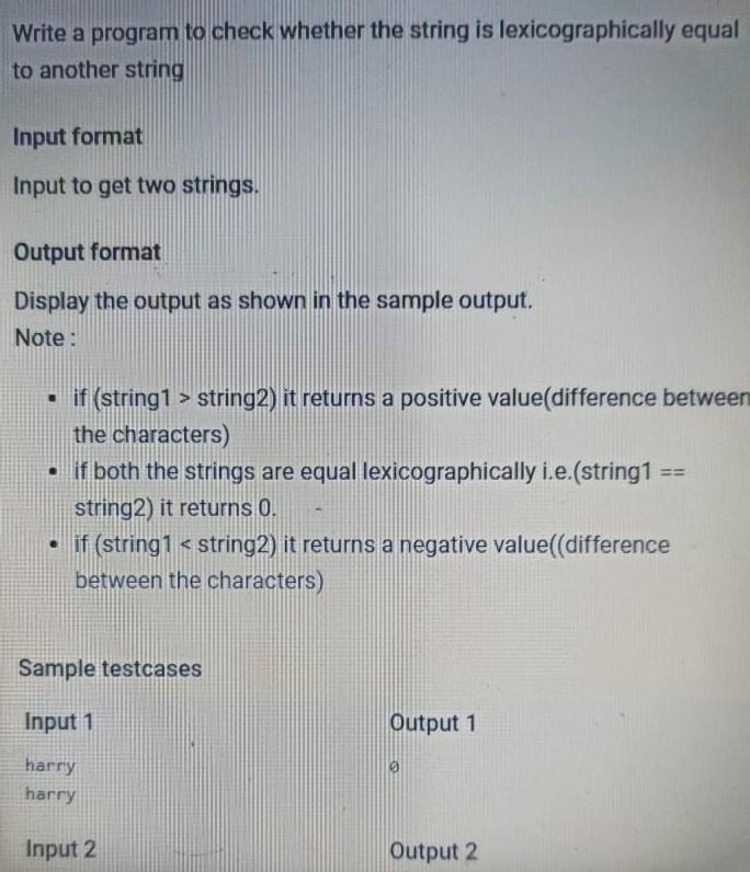 Solved Write a program to check whether the string is | Chegg.com