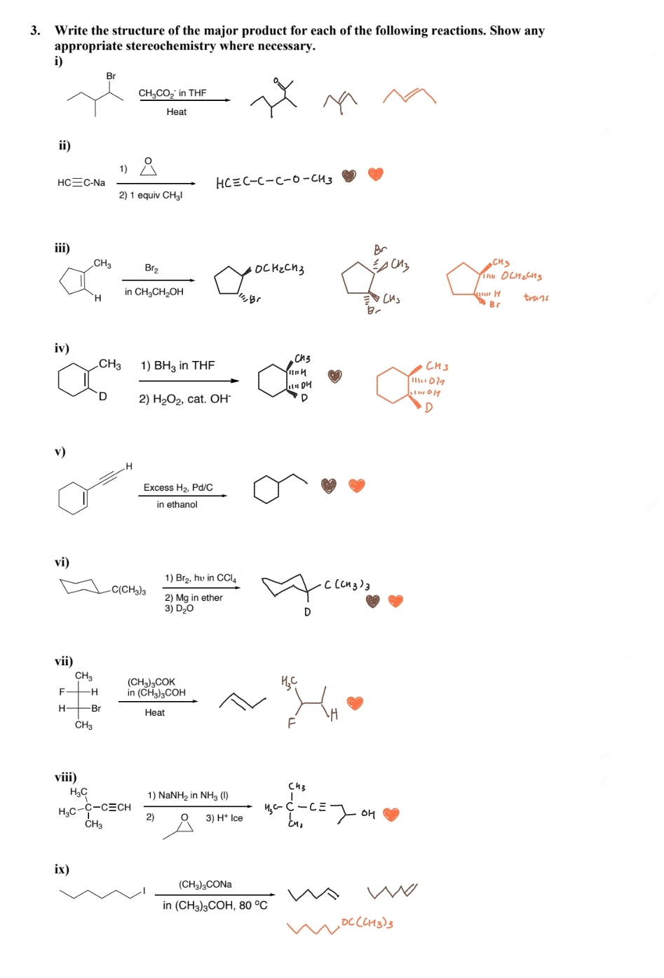 Solved Write the structure of the major product for each of | Chegg.com