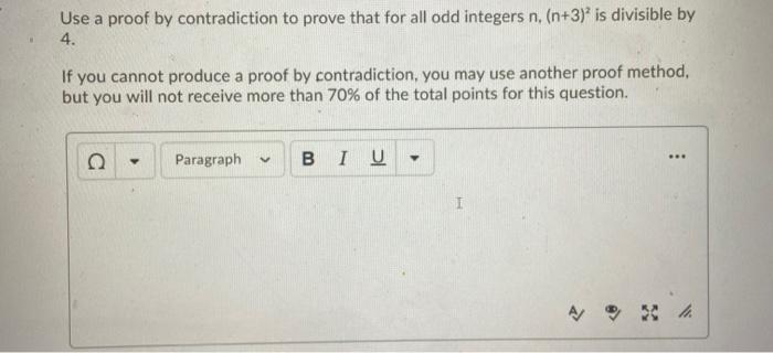 Solved Use A Proof By Contradiction To Prove That For All | Chegg.com