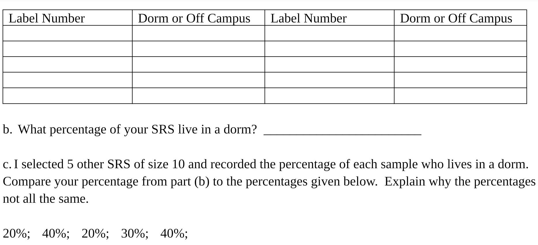 STAT 1350: Elementary Statistics Activity 1 Simple | Chegg.com