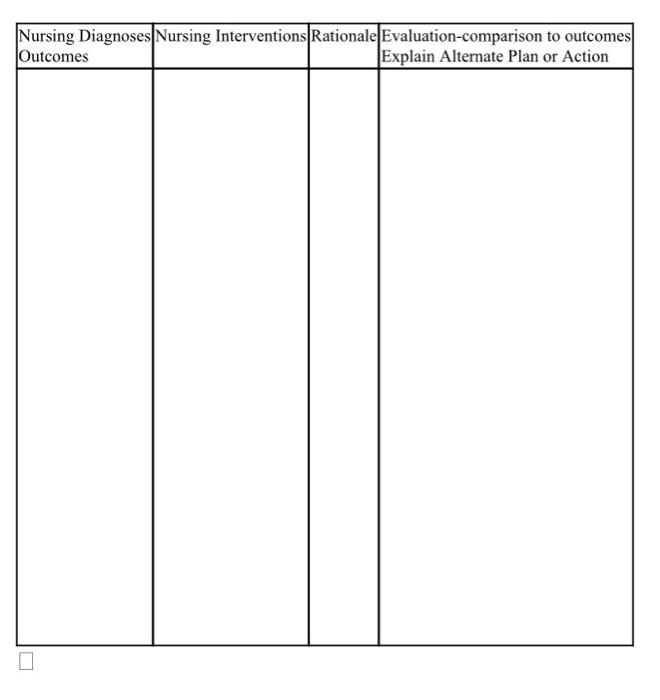 Solved care plan about nutrition patient deatail Dx: rectal | Chegg.com