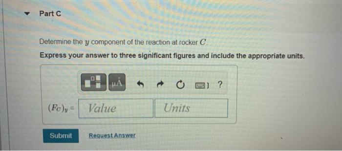 Solved Determine The Reactions At The Roller B, The Rocker | Chegg.com