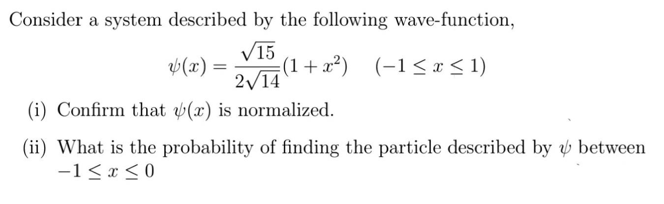 Solved Consider a system described by the following | Chegg.com