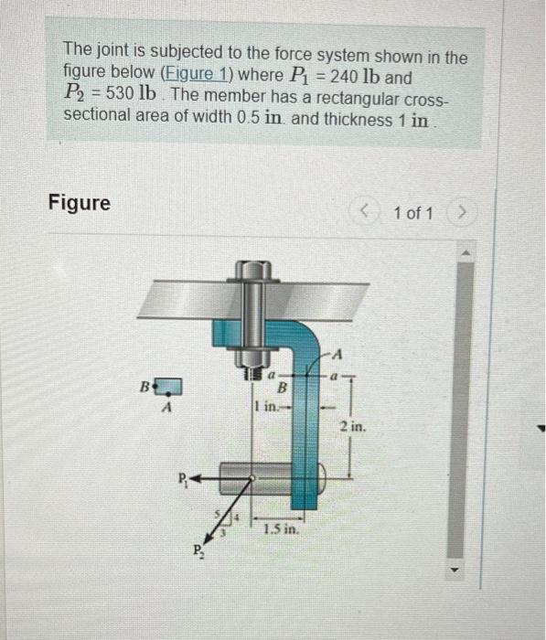 Solved The joint is subjected to the force system shown in | Chegg.com