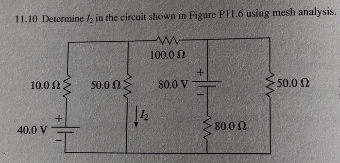 Solved 11.10 Determine l in the circuit shown in Figure | Chegg.com