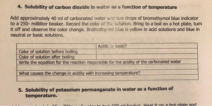 Carbon Dioxide in Water Solubility & Reaction