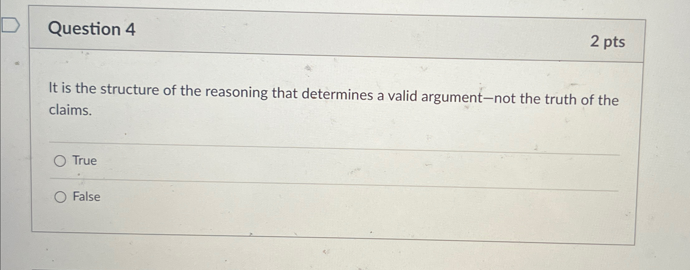 Solved Question 42 ﻿ptsIt is the structure of the reasoning | Chegg.com