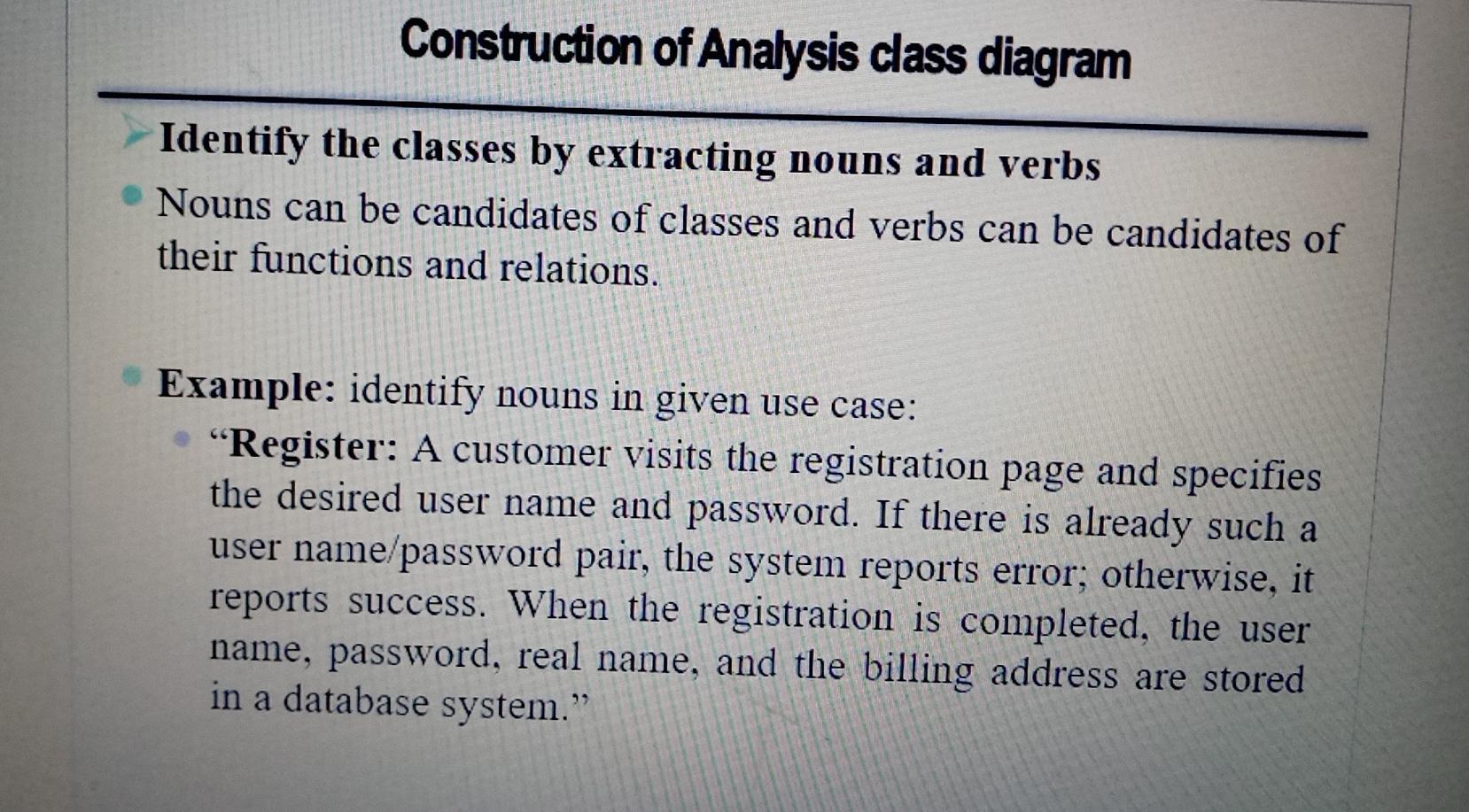 Solved 33. what is analysis class diagram explain it with | Chegg.com