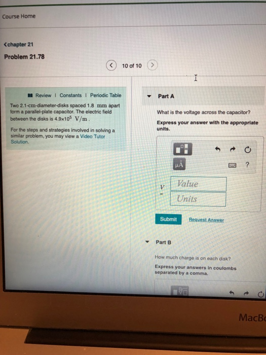 Solved Course Home chapter 21 Problem 21.78 10 of 10 Review | Chegg.com