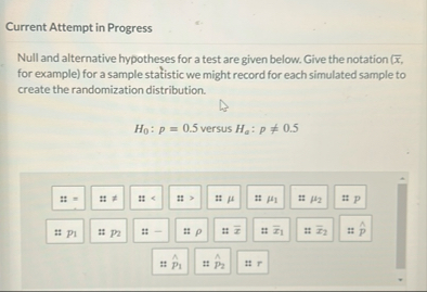 Solved Current Attempt in ProgressNull and alternative | Chegg.com