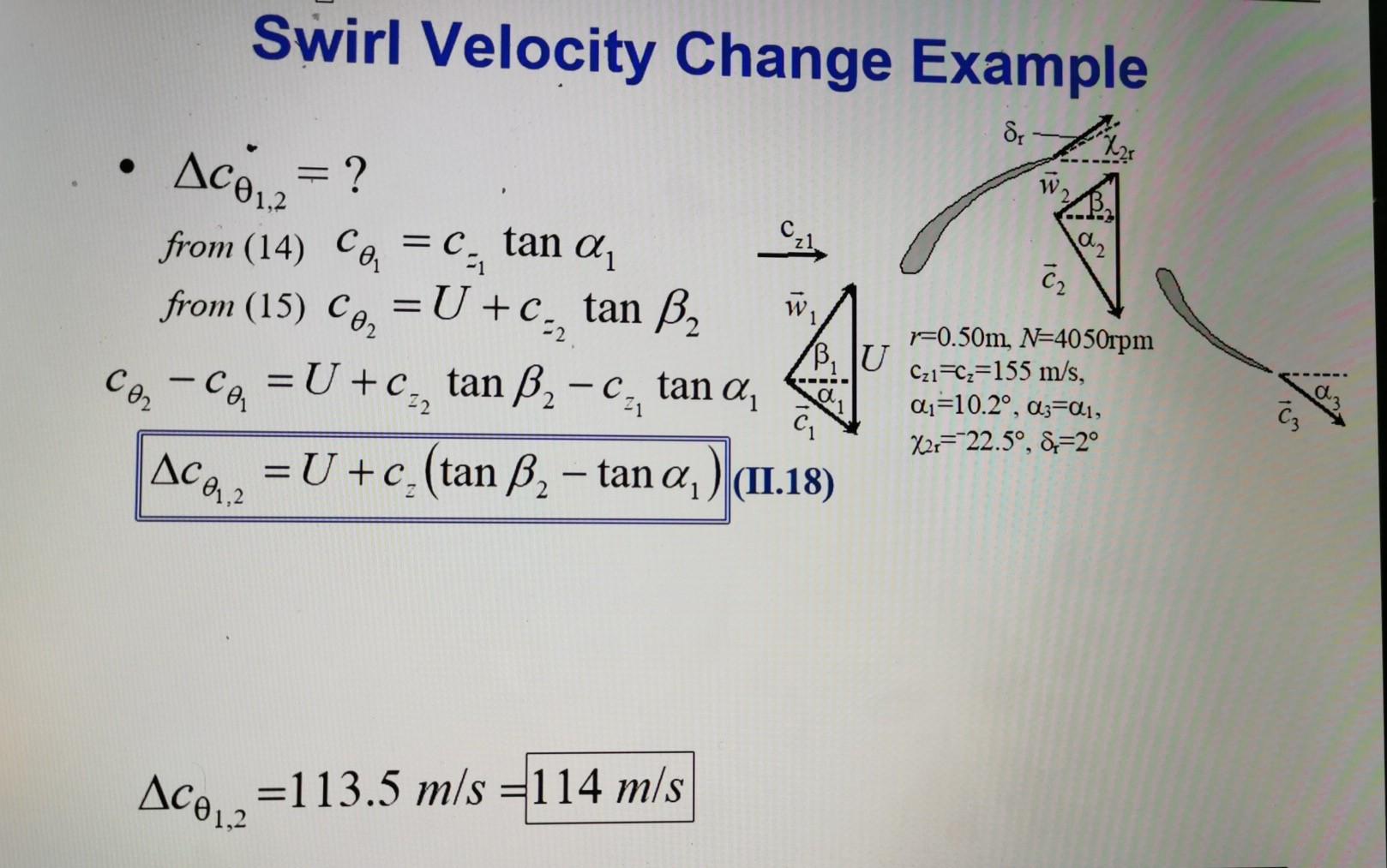 Solved - Swirl Velocity Change Example Given: - Řepeating | Chegg.com