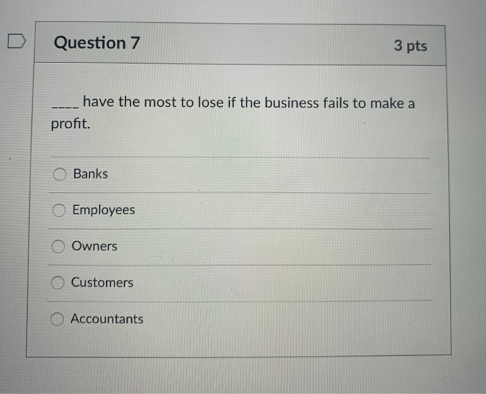 Solved Question 6 3 pts Which of the following is not a | Chegg.com