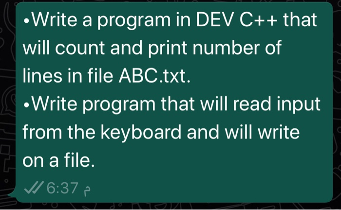 Solved •Write a program in DEV C++ that will count and print | Chegg.com