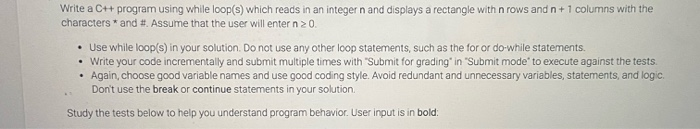 Solved Write a C++ program using while loop(s) which reads | Chegg.com