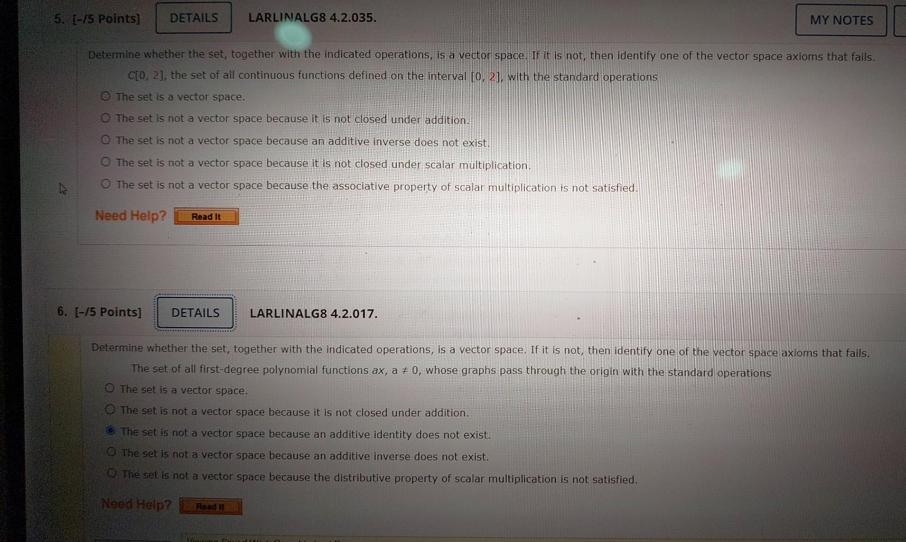 Solved Determine Whether The Set, Together With The | Chegg.com