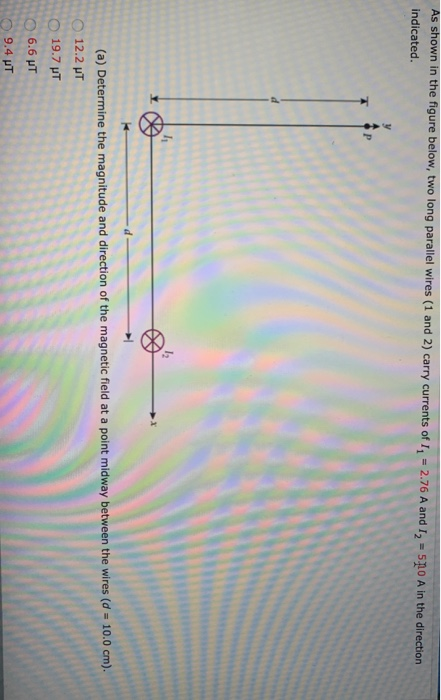 Solved As shown in the figure below, two long parallel wires | Chegg.com
