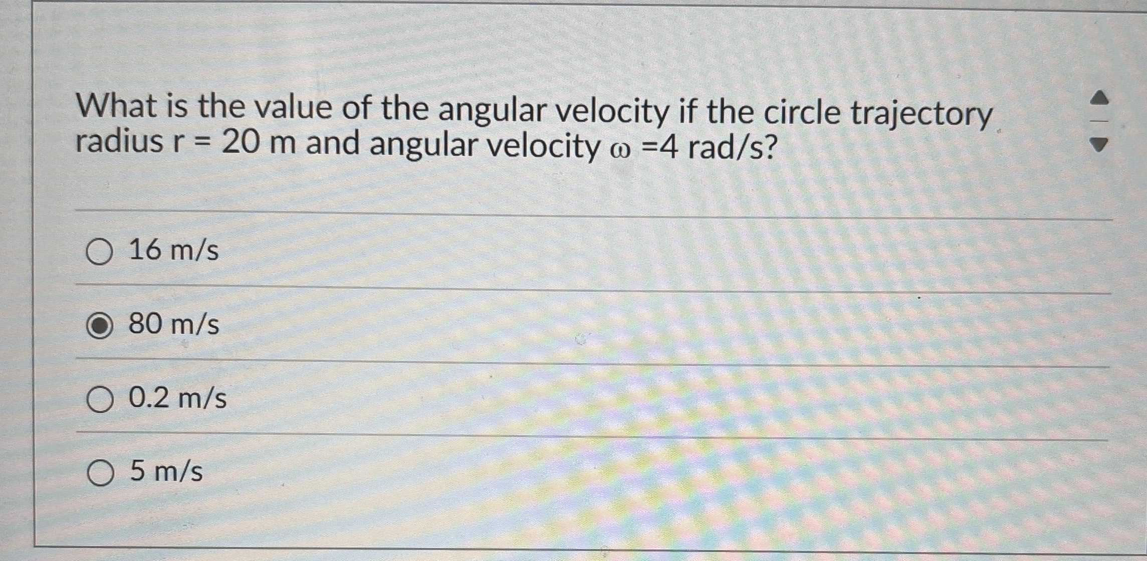 Solved What is the value of the angular velocity if the | Chegg.com