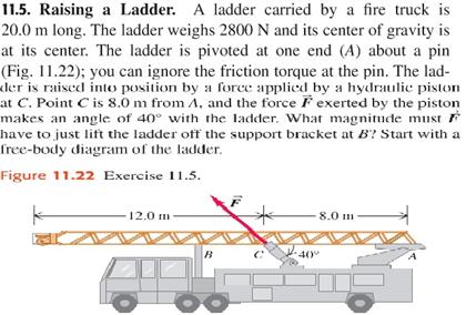 Solved: Raising A Ladder. A Ladder Carried By A Fire Truck... | Chegg.com