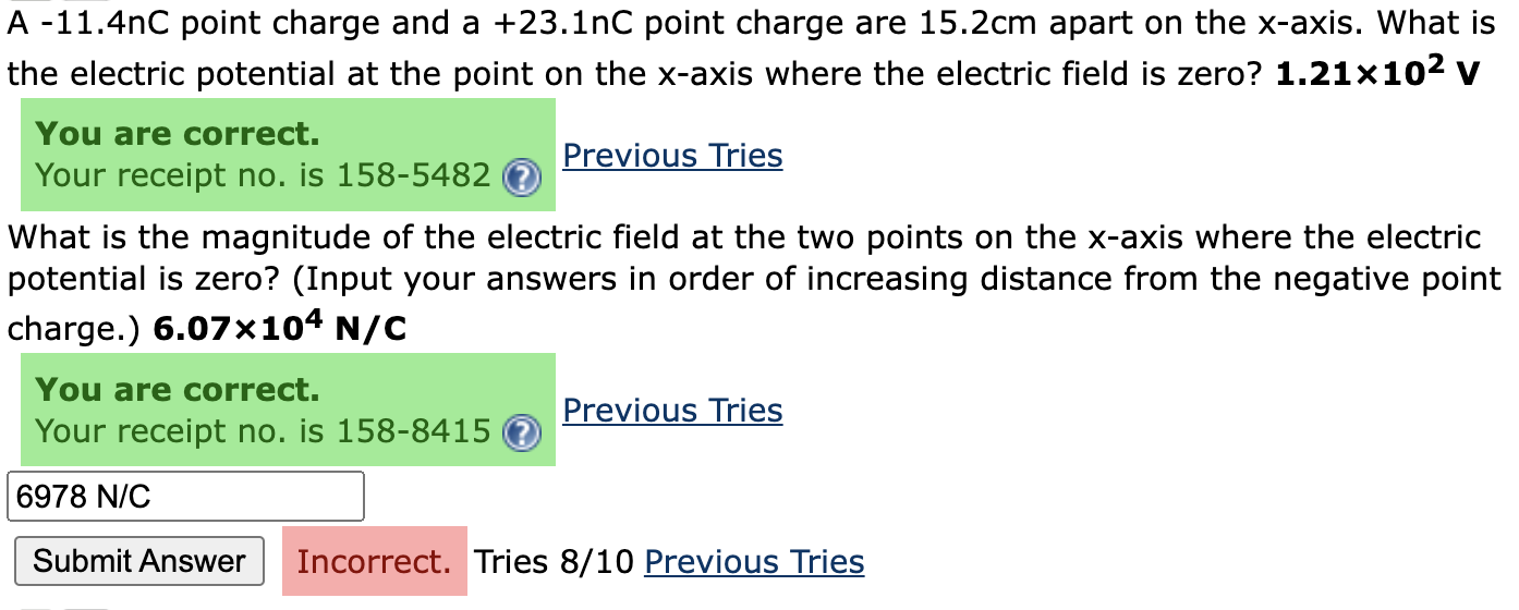 Solved What is ﻿the magnitude of ﻿the electric field at ﻿the | Chegg.com