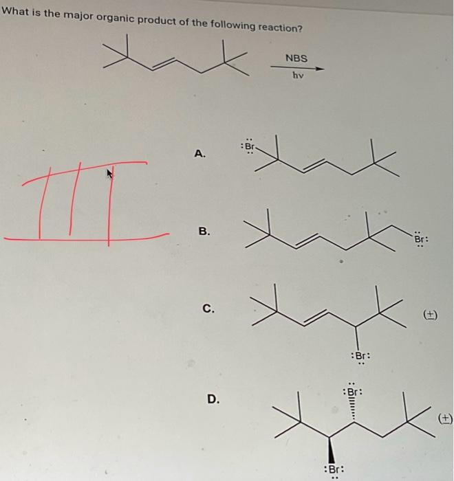 Solved What is the major organic product of the following | Chegg.com