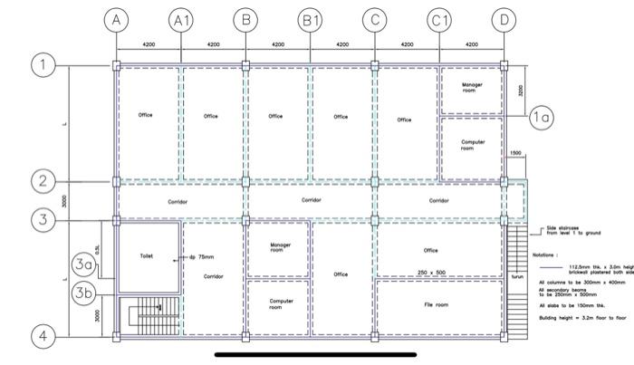 A sketch plan for beams and slabs layout of a small | Chegg.com
