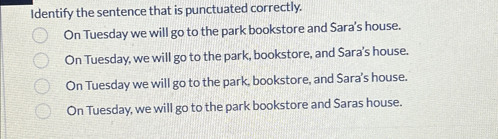 Solved Identify The Sentence That Is Punctuated Correctly.On | Chegg.com