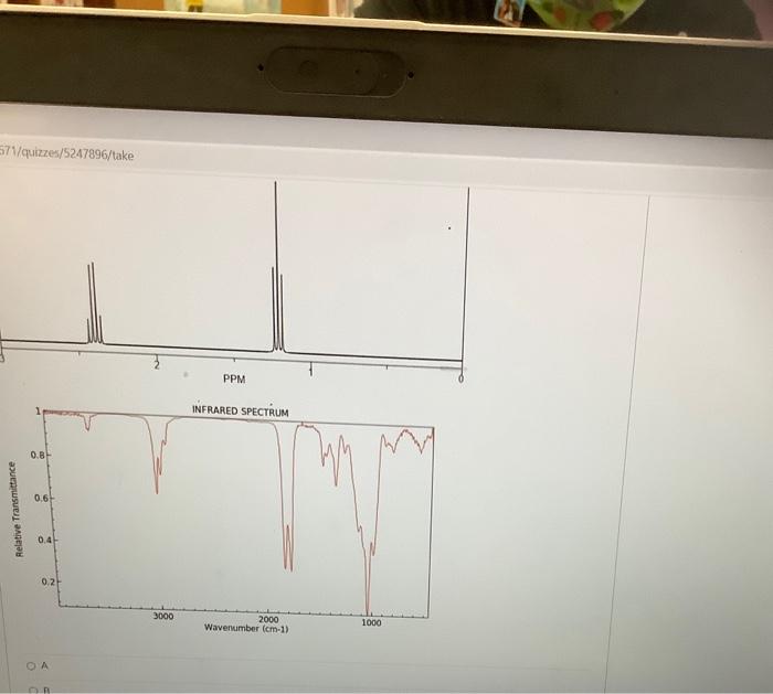 Solved 57/quizzes/5247896/take PPM INFRARED SPECTRUM 0.8 0.6