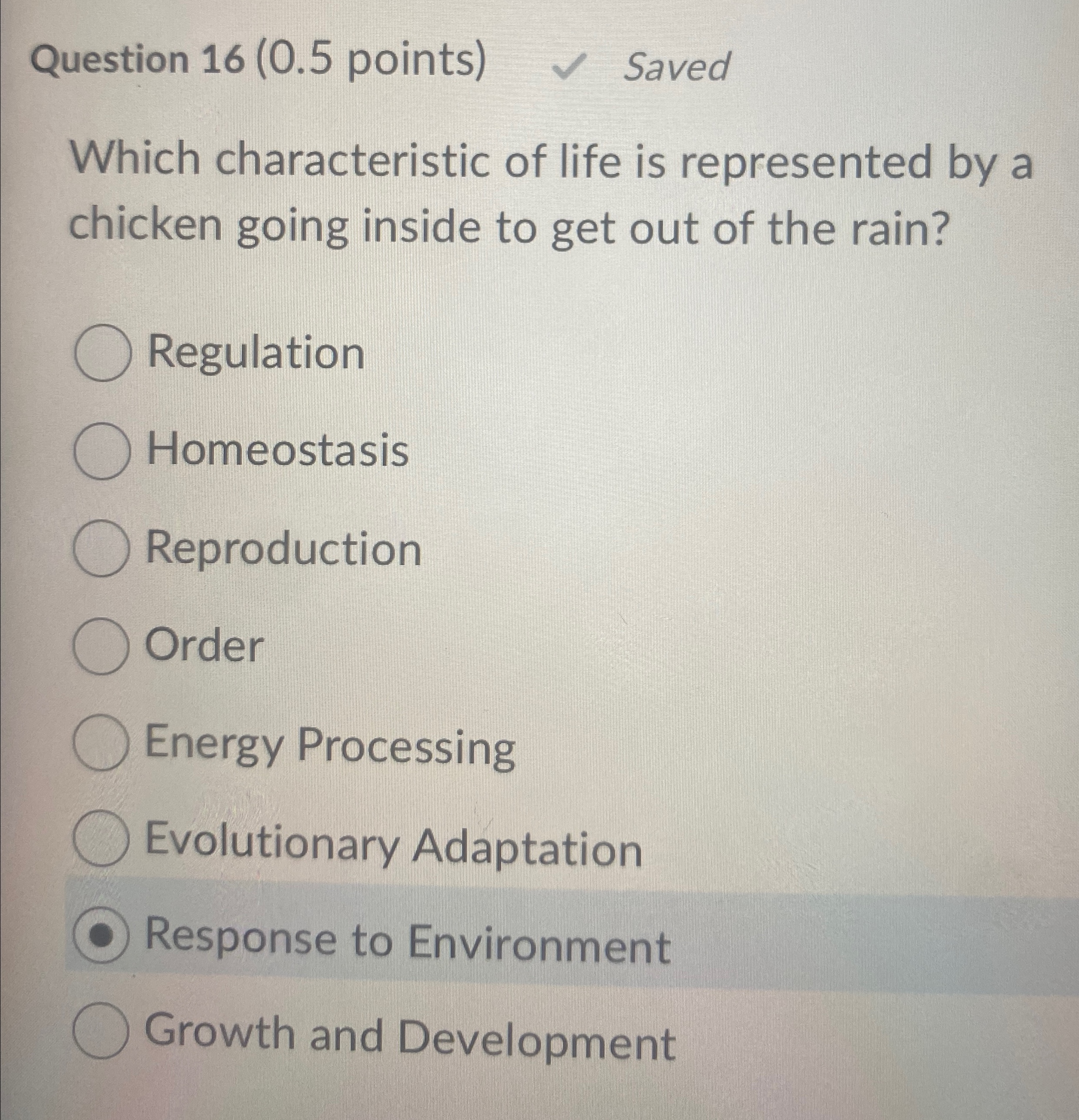 Solved Question 16 ( 0.5 ﻿points) ﻿SavedWhich | Chegg.com